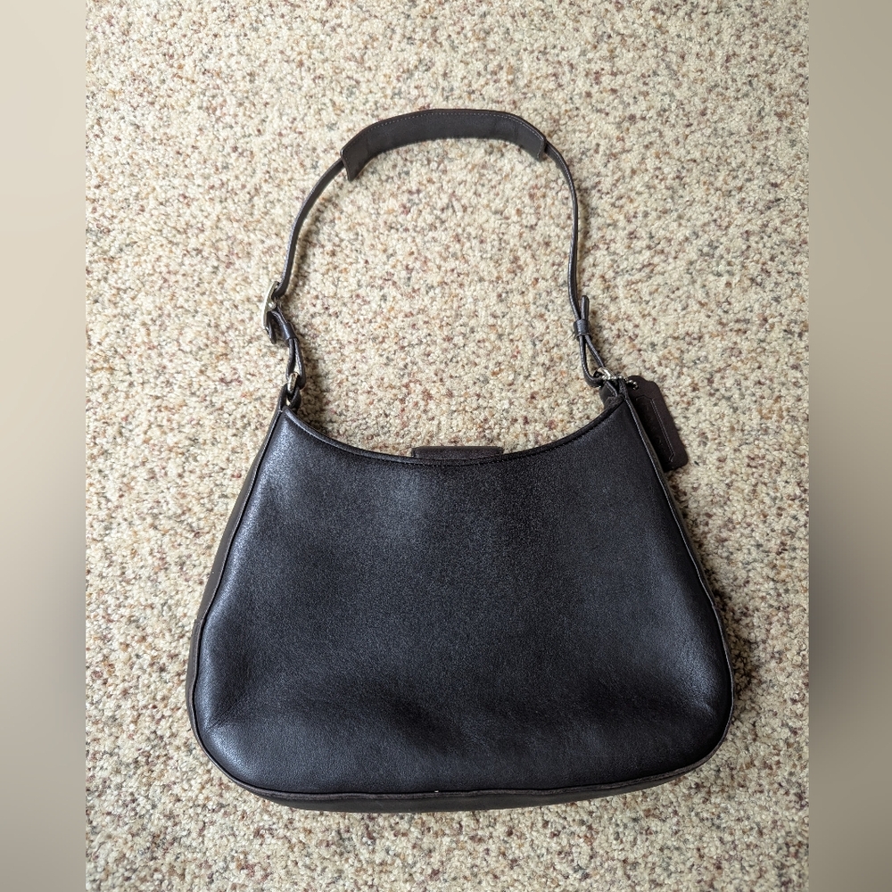 Coach Dark Brown Leather Shoulder Bag